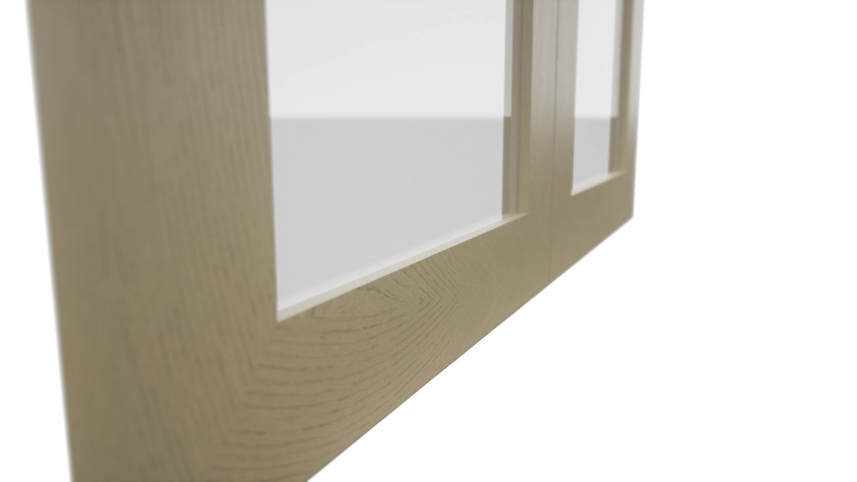 Fabuwood Luxe Desert Oak DS GDW3030 Wall Glass Door, Detail View