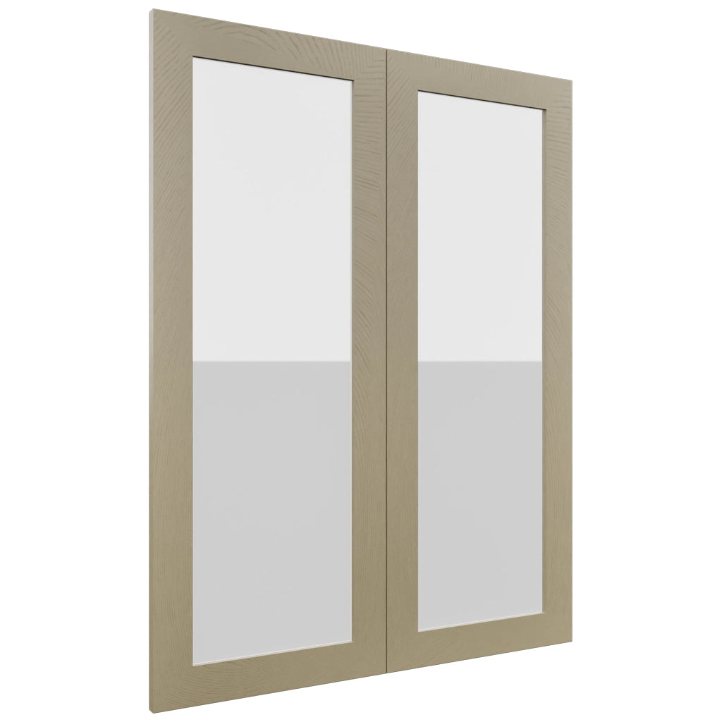 Fabuwood Luxe Desert Oak DS GDW3039 Wall Glass Door, Front View