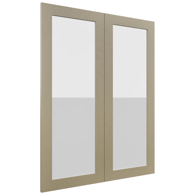 Fabuwood Luxe Desert Oak DS GDW3039 Wall Glass Door, Front View