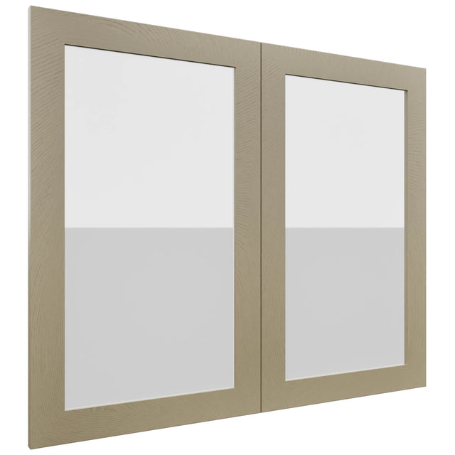 Fabuwood Luxe Desert Oak DS GDW3630 Wall Glass Door, Front View