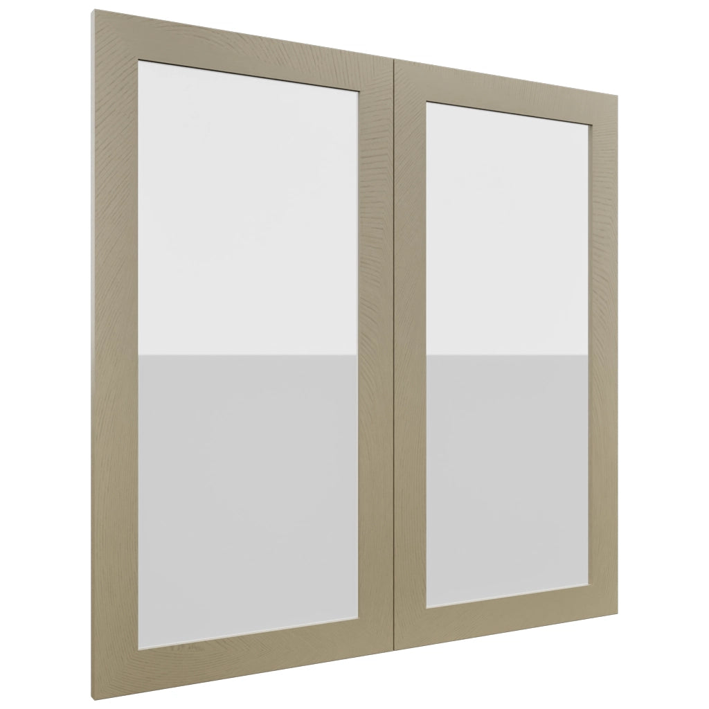 Fabuwood Luxe Desert Oak DS GDW3636 Wall Glass Door, Front View