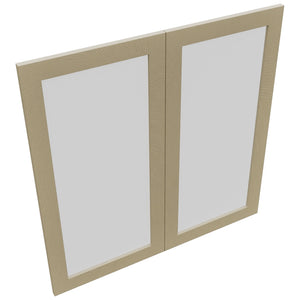 Fabuwood Luxe Desert Oak DS GDW3636 Wall Glass Door, Top View