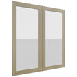 Fabuwood Luxe Desert Oak DS GDW3639 Wall Glass Door, Front View