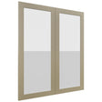 Fabuwood Luxe Desert Oak DS GDW3642 Wall Glass Door, Front View