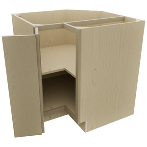 Fabuwood Luxe Desert Oak ERB33 Base Corner Easy Reach Cabinet, Open View