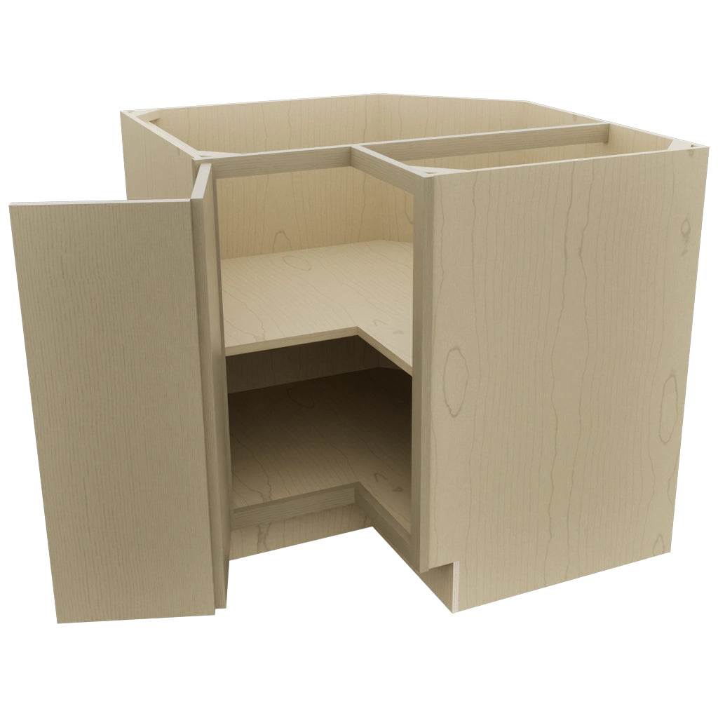 Fabuwood Luxe Desert Oak ERB36 Base Corner Easy Reach Cabinet, Open View