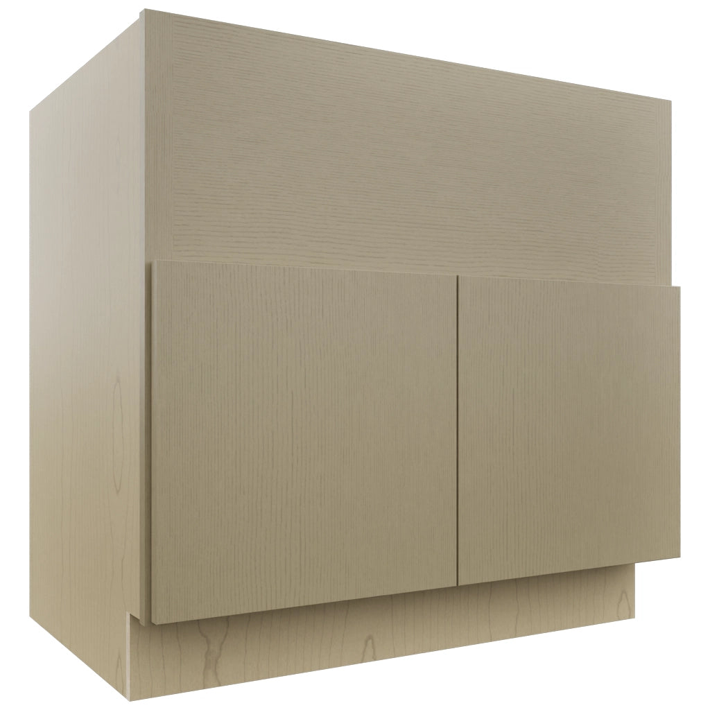 Fabuwood Luxe Desert Oak FS36 Base Farm Sink Cabinet, Front View