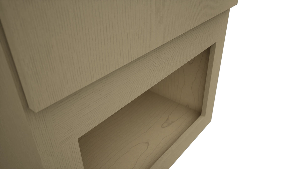 Fabuwood Luxe Desert Oak MC303021 Wall Microwave Cabinet, Detail View
