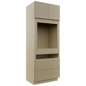 Fabuwood Luxe Desert Oak OC3390C Tall Oven Cabinet Combo, Front View