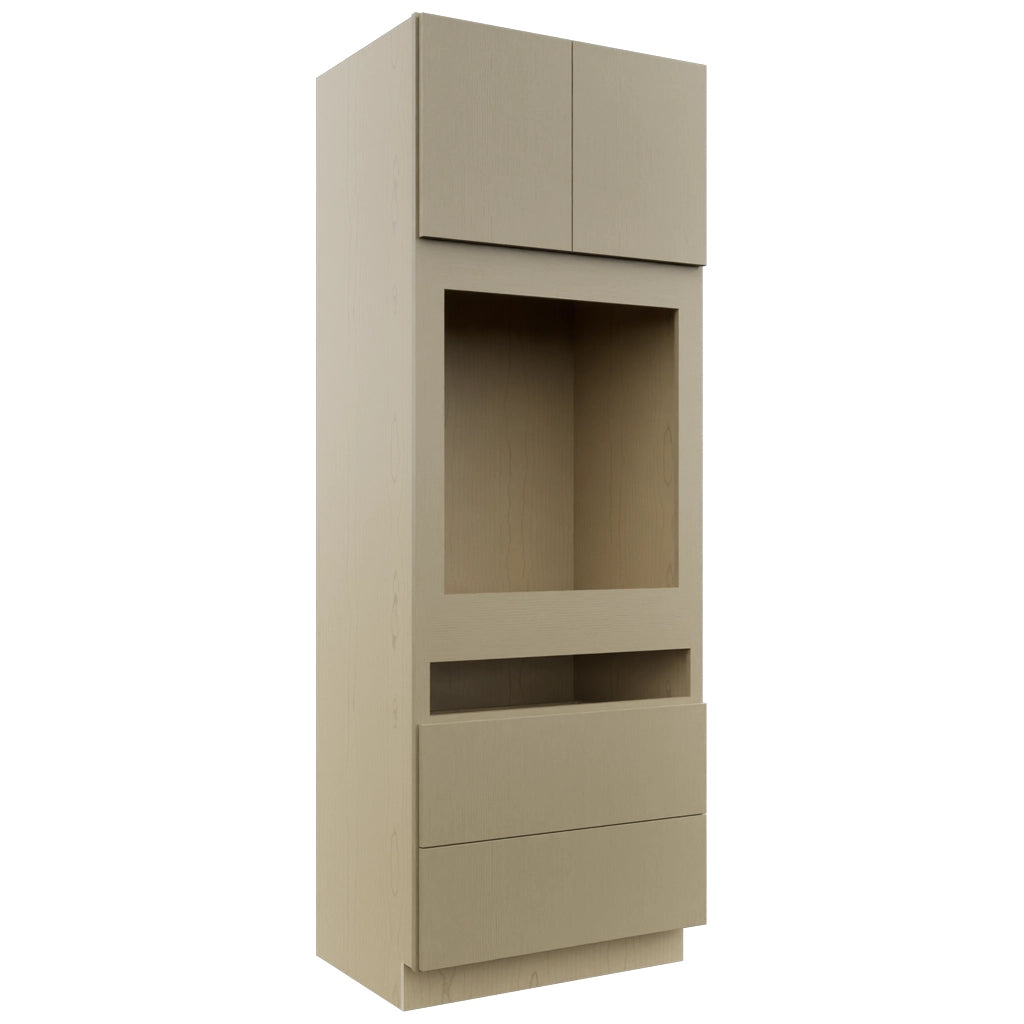 Fabuwood Luxe Desert Oak OC3393C Tall Oven Cabinet Combo, Front View