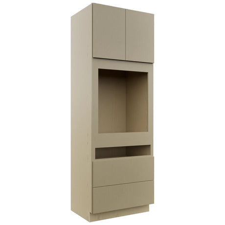 Fabuwood Luxe Desert Oak OC3396C Tall Oven Cabinet Combo, Front View