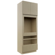 Fabuwood Luxe Desert Oak OC3396D Tall Oven Cabinet Double, Front View
