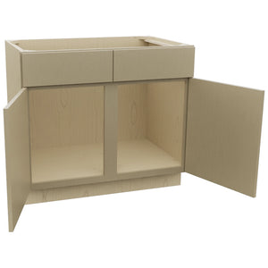 Fabuwood Luxe Desert Oak SB39 Base Sink Cabinet, Open View