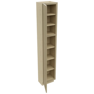 Fabuwood Luxe Desert Oak TP151284 Tall Pantry Cabinet, Open View