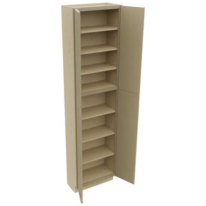 Fabuwood Luxe Desert Oak TP241293 Tall Pantry Cabinet, Open View