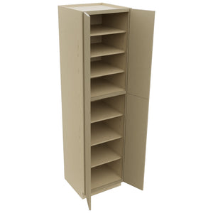Fabuwood Luxe Desert Oak TP242493 Tall Pantry Cabinet, Open View