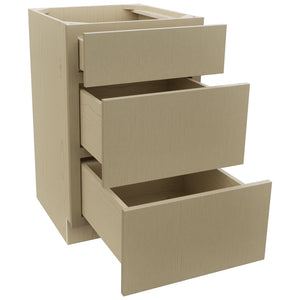 Fabuwood Luxe Desert Oak VDB21-34 Vanity Drawer Cabinet, Open View