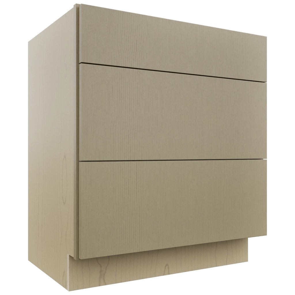 Fabuwood Luxe Desert Oak VDB30-34 Vanity Drawer Cabinet, Front View