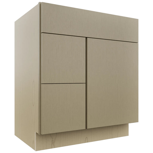 Fabuwood Luxe Desert Oak VSD36DL Vanity Combo Cabinet, Front View