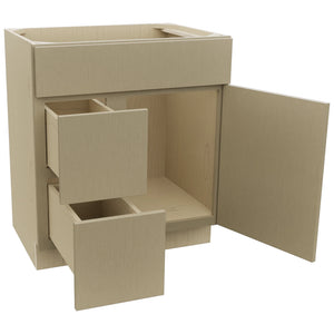 Fabuwood Luxe Desert Oak VSD36DL Vanity Combo Cabinet, Open View