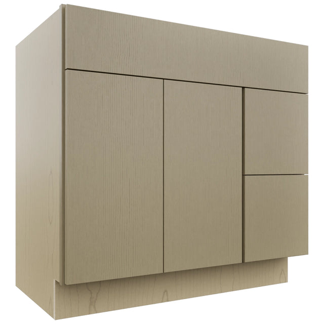 Fabuwood Luxe Desert Oak VSD48 Vanity Combo Cabinet, Front View