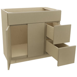 Fabuwood Luxe Desert Oak VSD48 Vanity Combo Cabinet, Open View
