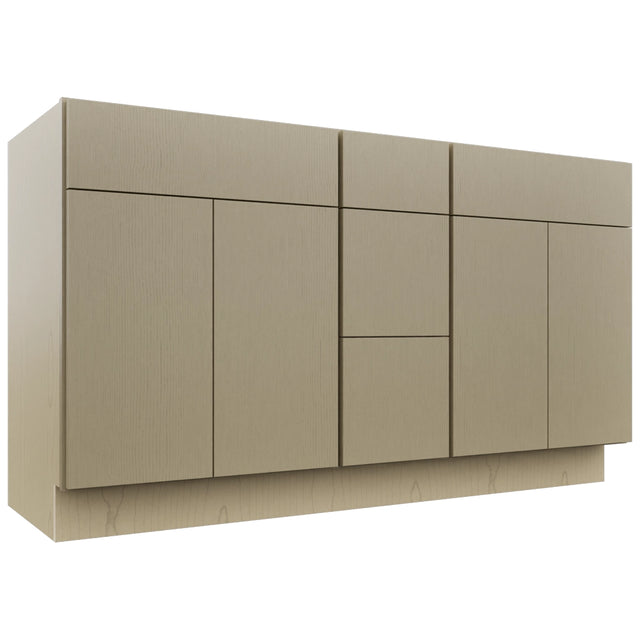 Fabuwood Luxe Desert Oak VSD60DOUBLE Vanity Combo Cabinet, Front View