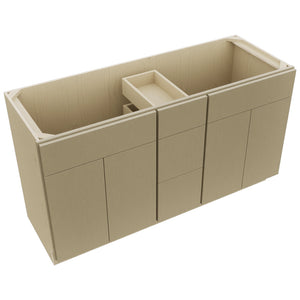 Fabuwood Luxe Desert Oak VSD60DOUBLE Vanity Combo Cabinet, Top View