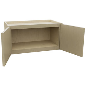 Fabuwood Luxe Desert Oak W2412 Wall Standard Cabinet, Open View