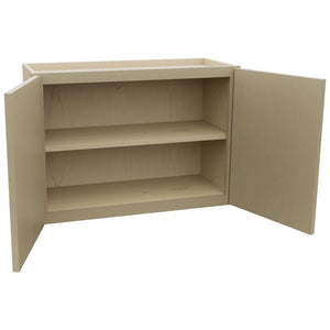 Fabuwood Luxe Desert Oak W3021 Wall Standard Cabinet, Open View
