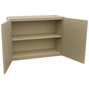 Fabuwood Luxe Desert Oak W3324 Wall Standard Cabinet, Open View