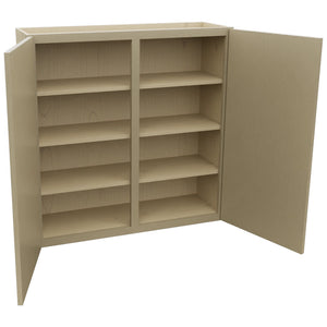 Fabuwood Luxe Desert Oak W3939 Wall Standard Cabinet, Open View