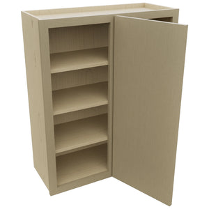 Fabuwood Luxe Desert Oak WBC3036 Wall Corner Blind Cabinet, Open View