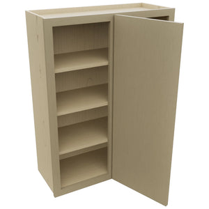 Fabuwood Luxe Desert Oak WBC3039 Wall Corner Blind Cabinet, Open View