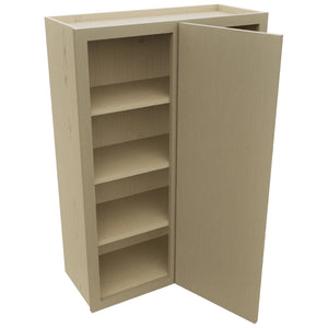 Fabuwood Luxe Desert Oak WBC3042 Wall Corner Blind Cabinet, Open View