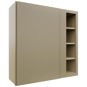 Fabuwood Luxe Desert Oak WBC3636 Wall Corner Blind Cabinet, Front View