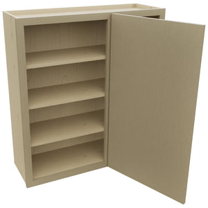 Fabuwood Luxe Desert Oak WBC3639 Wall Corner Blind Cabinet, Open View