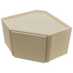 Fabuwood Luxe Desert Oak WDC2415 Wall Corner Diagonal Cabinet, Top View