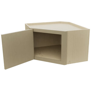 Fabuwood Luxe Desert Oak WDC2415 Wall Corner Diagonal Cabinet, Open View