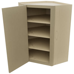 Fabuwood Luxe Desert Oak WDC2436 Wall Corner Diagonal Cabinet, Open View