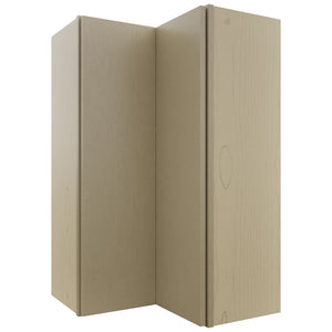 Fabuwood Luxe Desert Oak WPC2439 Wall Corner Pie Cabinet, Front View