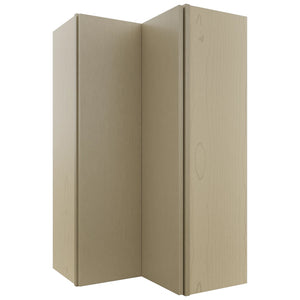 Fabuwood Luxe Desert Oak WPC2442 Wall Corner Pie Cabinet, Front View
