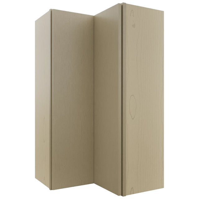 Fabuwood Luxe Desert Oak WPC2442 Wall Corner Pie Cabinet, Front View