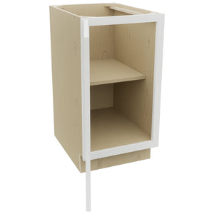 Fabuwood Luxe Frost B18FD Base Full Door Cabinet, Open View