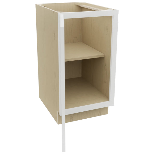 Fabuwood Luxe Frost B18FD Base Full Door Cabinet, Open View