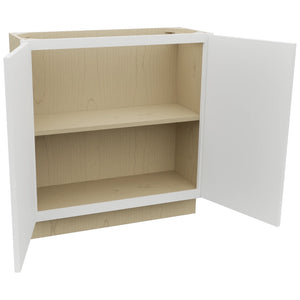 Fabuwood Luxe Frost B33FD-12D Base Full Door Cabinet, Open View