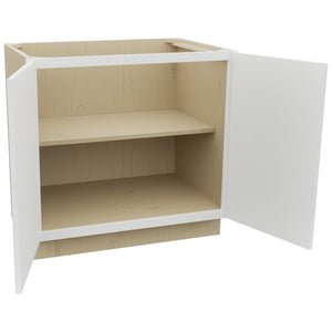 Fabuwood Luxe Frost B36FD Base Full Door Cabinet, Open View