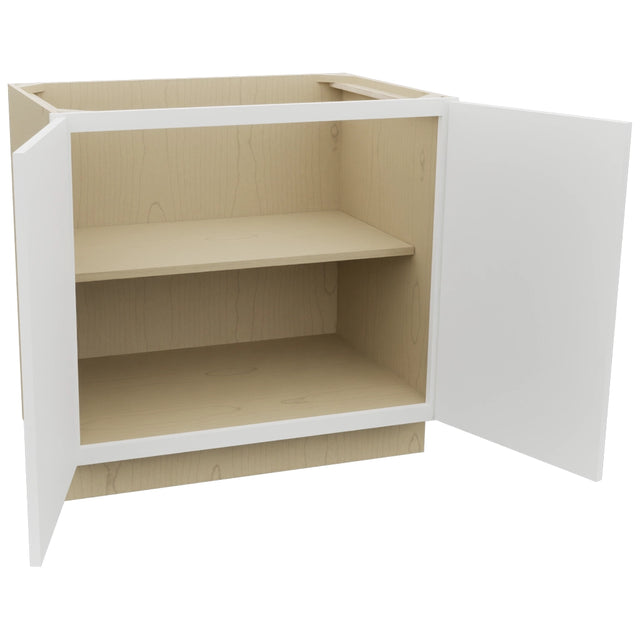Fabuwood Luxe Frost B36FD Base Full Door Cabinet, Open View