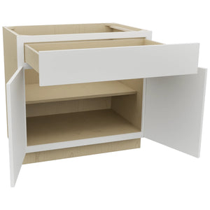 Fabuwood Luxe Frost B36SDF Base Standard Cabinet, Open View