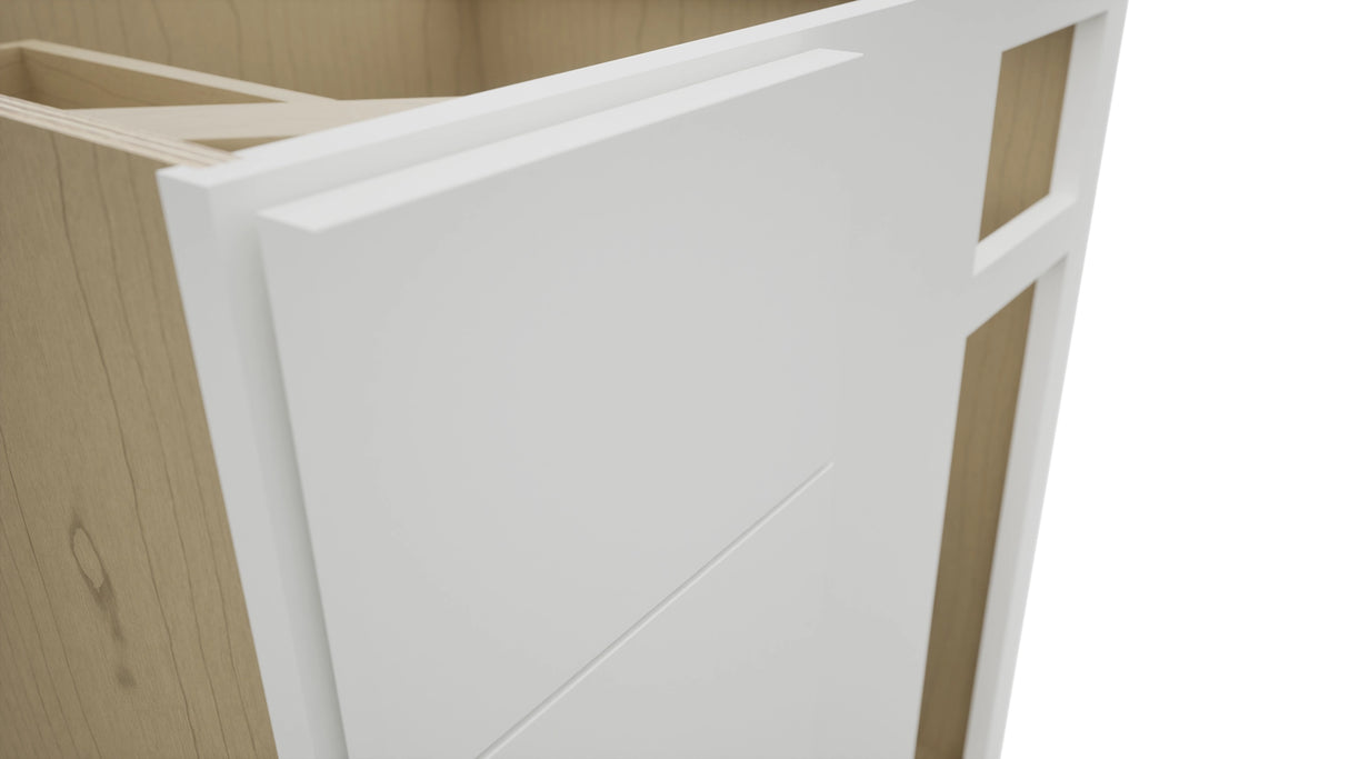 Fabuwood Luxe Frost BLB36/39 Base Corner Blind Cabinet, Detail View